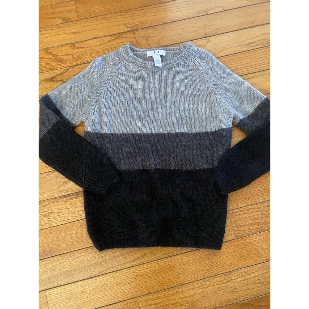 magaschoni Mohair Blend sweater Men's Medium Gray Color Block